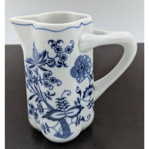 Vintage Blue Danube Blue Onion Jug Pitcher 5.5" Ribbon Banner Mark